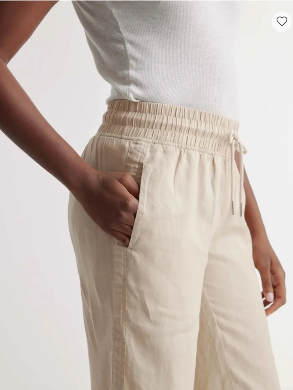 Quince Women 100% European Linen Wide Leg Pants NWT